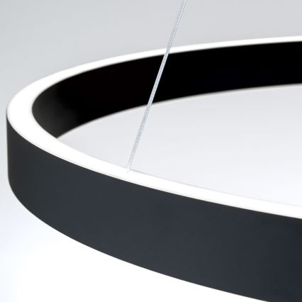 LED-dimmbare Pendelleuchte an Kabel KOLK LED/80W/230V 2700/3000/4000K Ø 80 cm schwarz