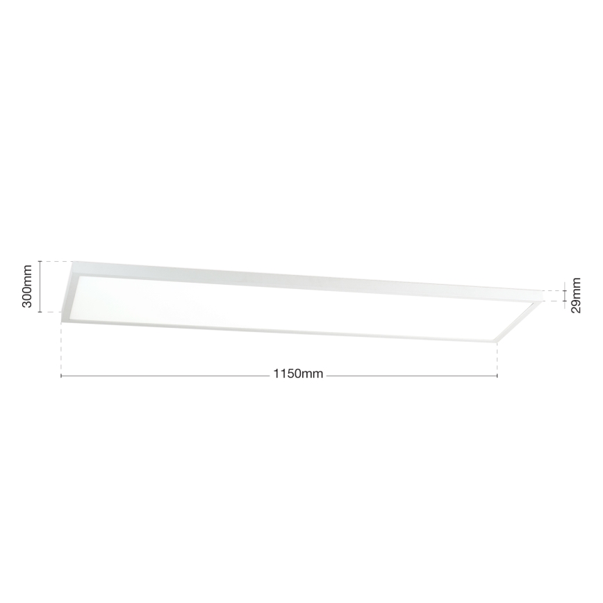 LED dimmbares Aufputzpanel DISC LED/40W/230V 2700/3000/4000K 115x30 cm weiß