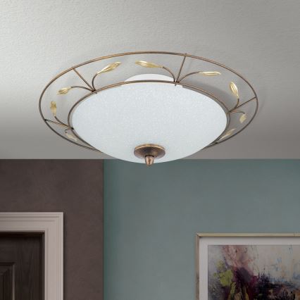 Deckenleuchte LUCA 2xE14/40W/230V d 40 cm bronzen/Patina