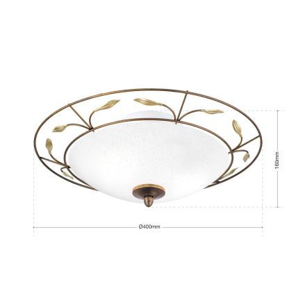 Deckenleuchte LUCA 2xE14/40W/230V d 40 cm bronzen/Patina