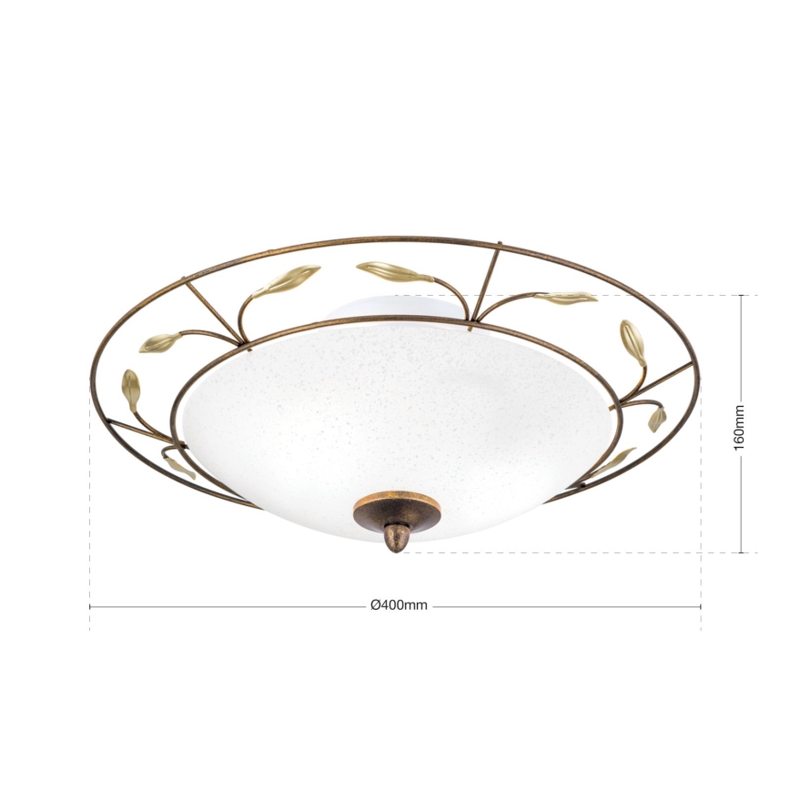 Deckenleuchte LUCA 2xE14/40W/230V d 40 cm bronzen/Patina