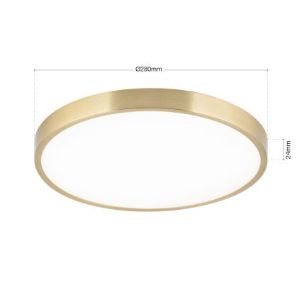 LED-Deckenleuchte BULLY LED/28W/230V d 28 cm golden