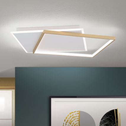 Dimmbare LED-Deckenleuchte EMANUEL LED/50W/230V weiß/golden