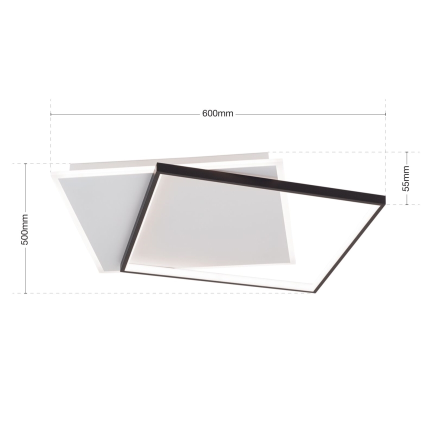 Dimmbare LED-Deckenleuchte EMANUEL LED/50W/230V weiß/schwarz