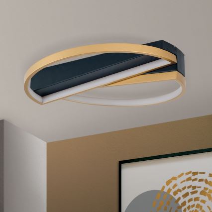 Dimmbare LED-Deckenleuchte OLGA LED/28W/230V golden/schwarz