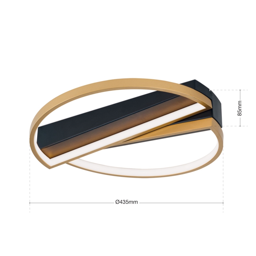 Dimmbare LED-Deckenleuchte OLGA LED/28W/230V golden/schwarz