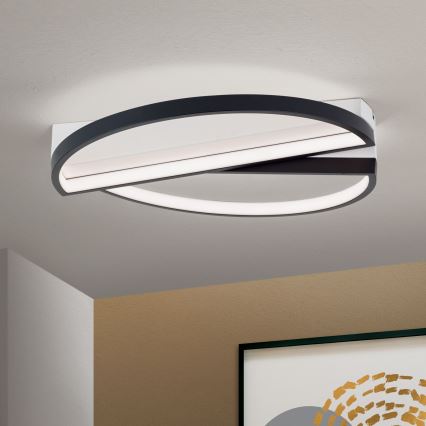 Dimmbare LED-Deckenleuchte OLGA LED/28W/230V schwarz/weiß