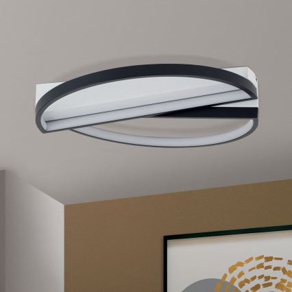 Dimmbare LED-Deckenleuchte OLGA LED/28W/230V schwarz/weiß