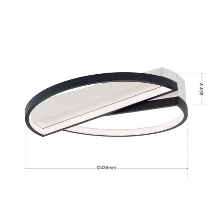 Dimmbare LED-Deckenleuchte OLGA LED/28W/230V schwarz/weiß