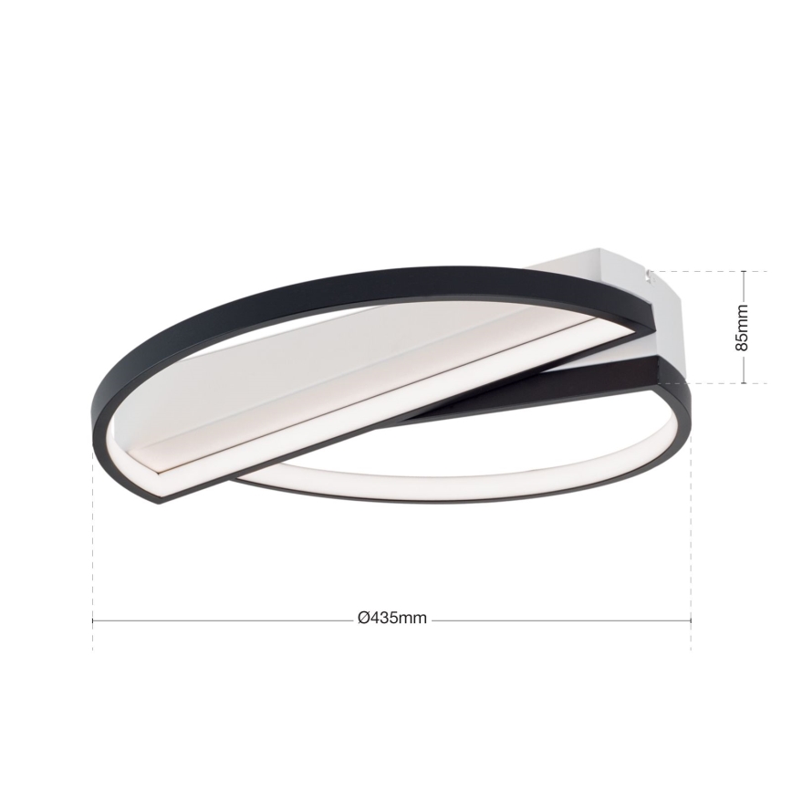 Dimmbare LED-Deckenleuchte OLGA LED/28W/230V schwarz/weiß