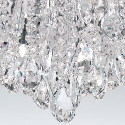 Kristall-Deckenkronleuchter CELESTE 12xG9/40W/230V d 75 cm glänzendes Chrom