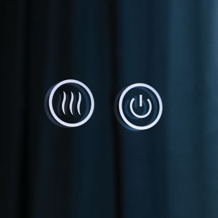 LED-beheizter Wandspiegel für das Badezimmer mit Hintergrundbeleuchtung FOCUS LED/27W/230V 3000/4200/6000K Ø 80 cm IP44