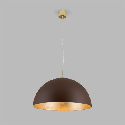 Hängeleuchte ELIANO 1xE27/60W/230V d 50 cm braun/golden