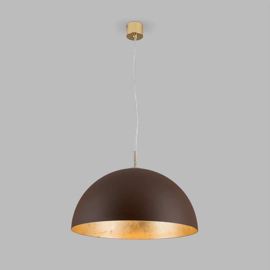 Hängeleuchte ELIANO 1xE27/60W/230V d 50 cm braun/golden