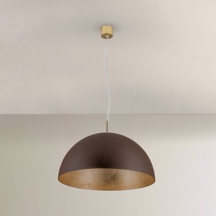 Hängeleuchte ELIANO 1xE27/60W/230V d 50 cm braun/golden