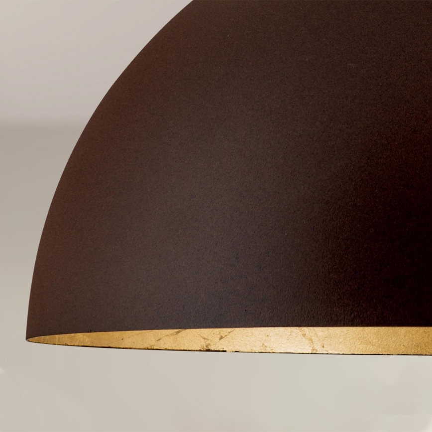 Hängeleuchte ELIANO 1xE27/60W/230V d 50 cm braun/golden