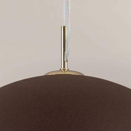 Hängeleuchte ELIANO 1xE27/60W/230V d 50 cm braun/golden