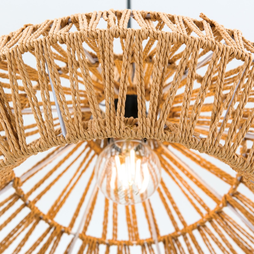 Hängeleuchte BASKET 1xE27/40W/230V d 40 cm Hanf
