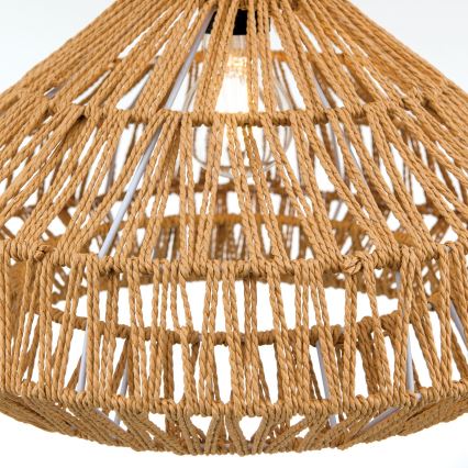 Hängeleuchte BASKET 1xE27/40W/230V d 40 cm Hanf