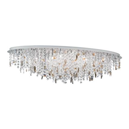 Kristall-Deckenleuchte CRYSTALRIVER 21xG9/40W/230V glänzendes Chrom
