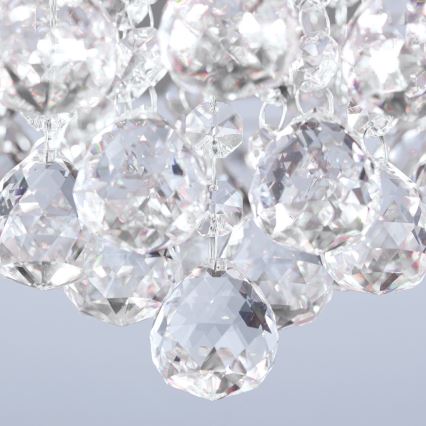 Kristall-Deckenleuchte GLORIA 4xG9/40W/230V d 38 cm klar/glänzendes Chrom