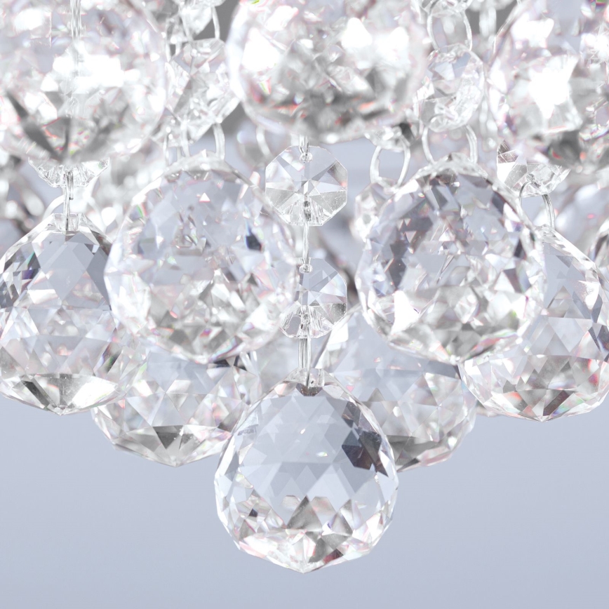 Kristall-Deckenleuchte GLORIA 4xG9/40W/230V d 38 cm klar/glänzendes Chrom