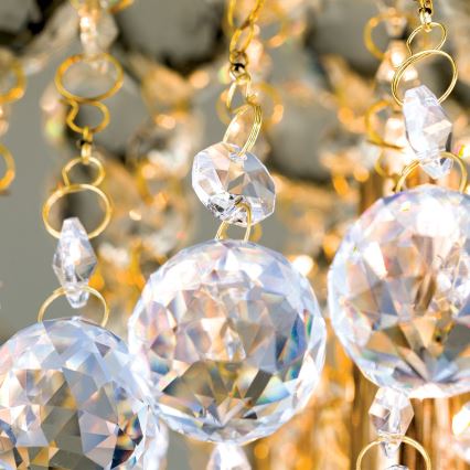 Kristall-Deckenleuchte GLORIA 4xG9/40W/230V d 38 cm golden