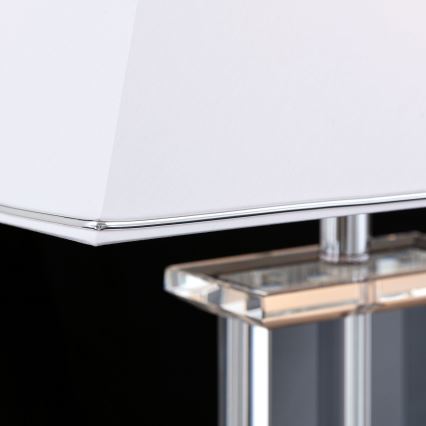 Kristall-Tischleuchte VERONIQUE 1xE27/60W/230V weiß/klar