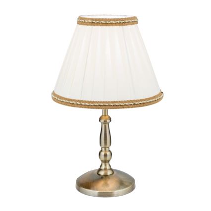 Tischleuchte TONIA 1xE27/60W/230V d 25 cm weiß/bronzen