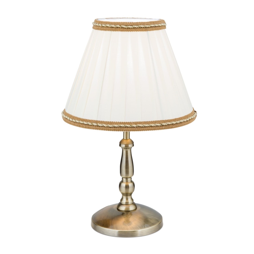 Tischleuchte TONIA 1xE27/60W/230V d 25 cm weiß/bronzen