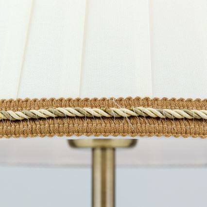 Tischleuchte TONIA 1xE27/60W/230V d 25 cm weiß/bronzen