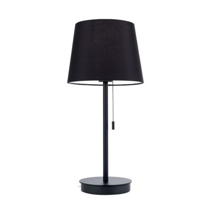 Tischleuchte mit USB-Anschluss LUDWIG 1xE27/40W/230V 50 cm schwarz