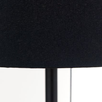 Tischleuchte mit USB-Anschluss LUDWIG 1xE27/40W/230V 50 cm schwarz