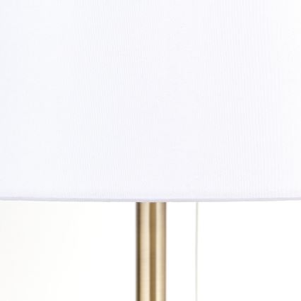 Tischleuchte mit USB-Anschluss LUDWIG 1xE27/40W/230V 50 cm weiß/golden