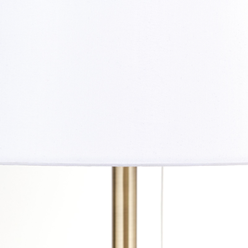 Tischleuchte mit USB-Anschluss LUDWIG 1xE27/40W/230V 50 cm weiß/golden