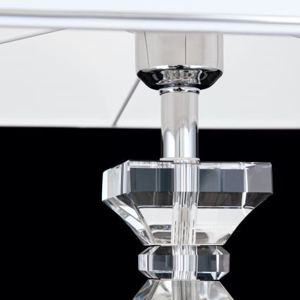 Kristall-Tischleuchte POKAL 1xE27/60W/230V weiß/klar