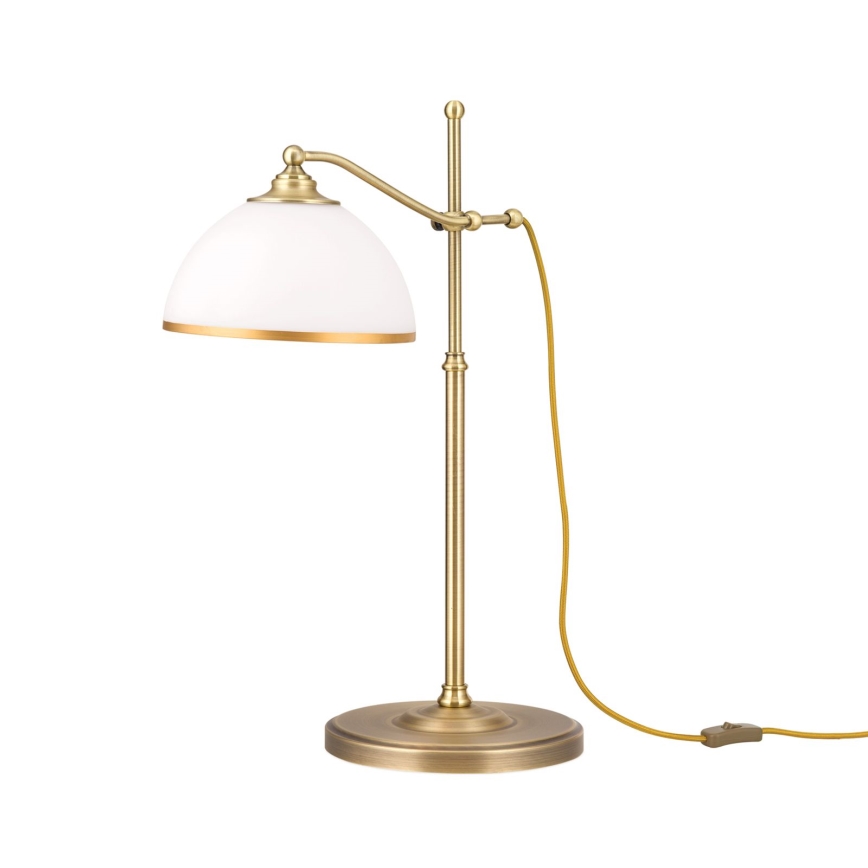 Tischleuchte OLD LAMP 1xE27/40W/230V 65 cm weiß/Messing