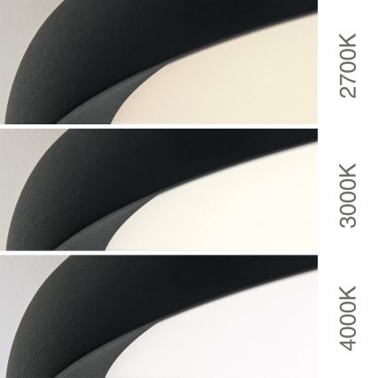 LED-Deckenleuchte KANT LED/30W/230V 2700/3200/4000K Ø 40 cm schwarz