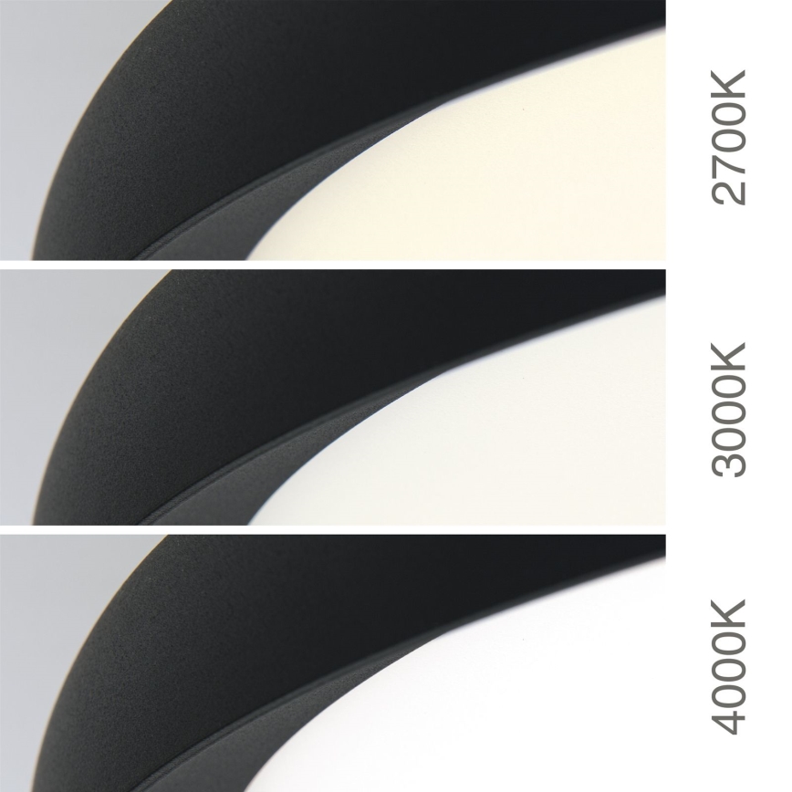 LED-Deckenleuchte KANT LED/50 W/230 V 2700/3000/4000 K Ø 60 cm schwarz