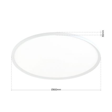LED-Deckenleuchte KANT, 66 W, 230 V, 2700/3000/4000 K, Ø 80 cm, weiß