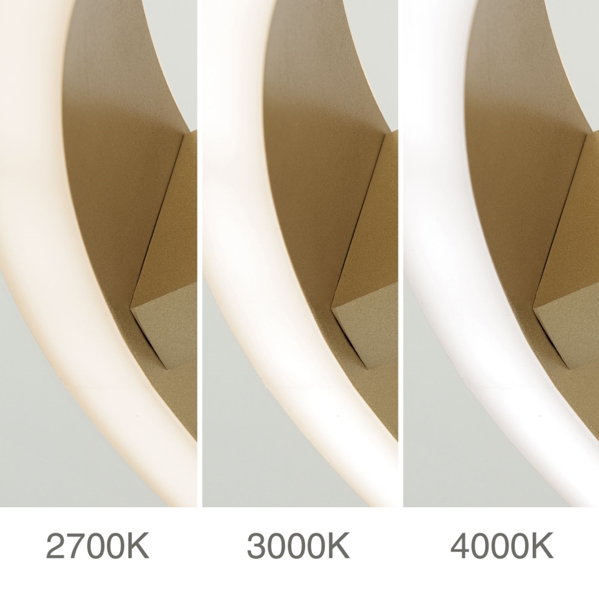 LED-Deckenleuchte KOLK LED/40W/230V 2700/3000/4000K Durchmesser 40 cm goldfarben