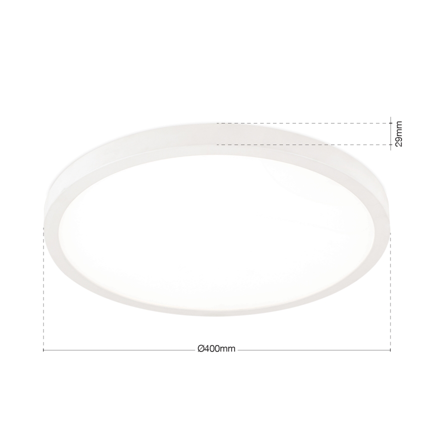 Dimmbare LED-Deckenleuchte DISC LED/30W/230V 2700/3000/4000K Ø 40 cm weiß