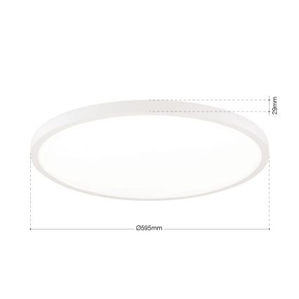 Dimmbare LED-Deckenleuchte DISC LED/46W/230V 2700/3000/4000K Ø 60 cm weiß