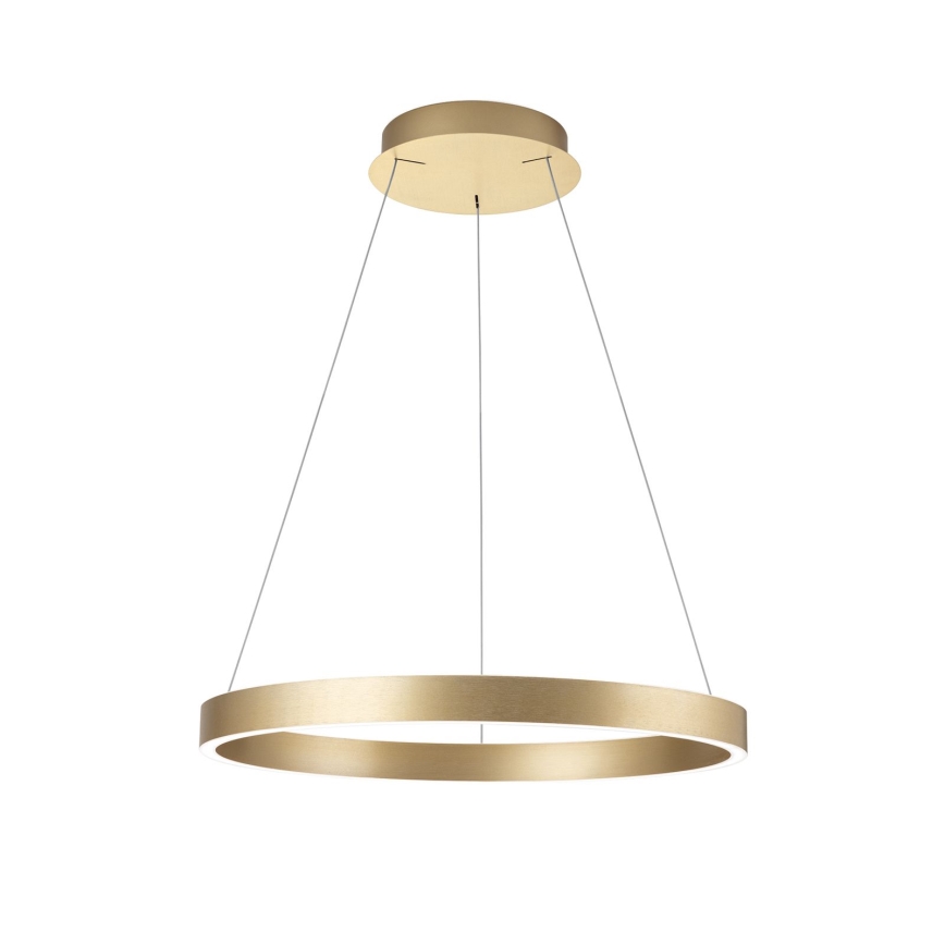 Dimmbare LED-Pendelleuchte an Seil KOLK LED/60W/230V 2700/3000/4000K Ø 60 cm gold
