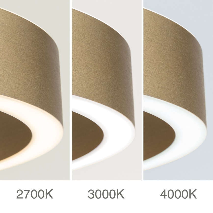 Dimmbare LED-Pendelleuchte an Seil KOLK LED/60W/230V 2700/3000/4000K Ø 60 cm gold