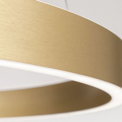 Dimmbare LED-Pendelleuchte an Seil KOLK LED/60W/230V 2700/3000/4000K Ø 60 cm gold