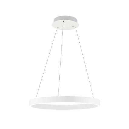 LED dimmbare Pendelleuchte mit Seilaufhängung KOLK LED/60W/230V 2700/3000/4000K Ø 60 cm weiß