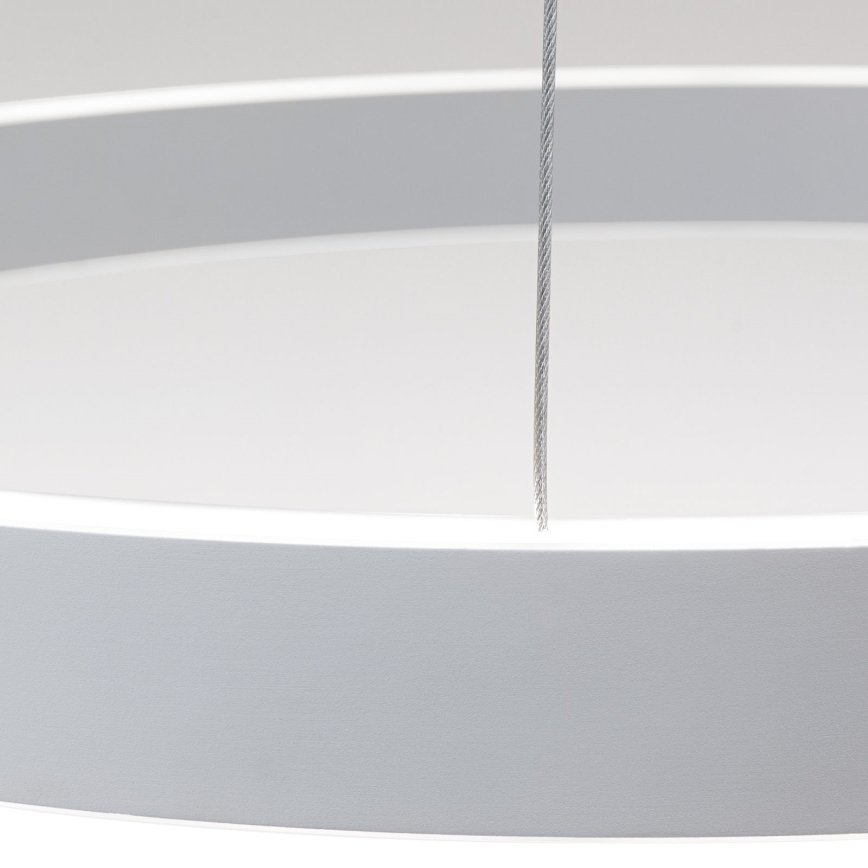 LED dimmbare Pendelleuchte mit Seilaufhängung KOLK LED/60W/230V 2700/3000/4000K Ø 60 cm weiß