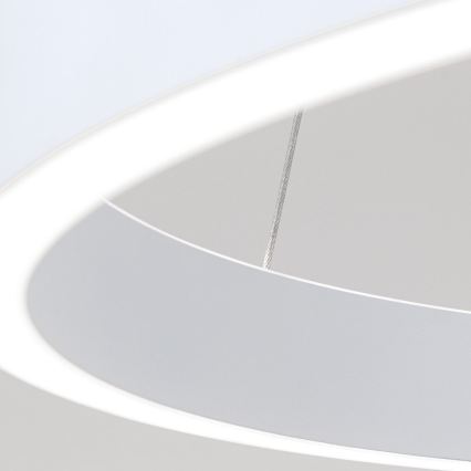 LED dimmbare Pendelleuchte mit Seilaufhängung KOLK LED/60W/230V 2700/3000/4000K Ø 60 cm weiß