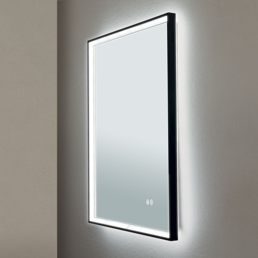 LED Badezimmer-Wandspiegel mit beheizter Oberfläche und Hintergrundbeleuchtung FRAME LED/48W/230V 3000/4000/6000K 60x45 cm IP44
